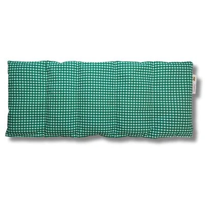 FRANZIS NÄHSTUBE Dinkelkissen I 50x20cm I kariert grün I 100% Baumwolle I Körnerkissen I Schmerzl
