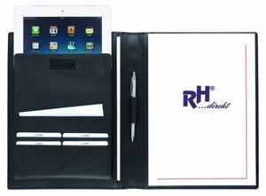 SONDERPREIS Leder-Schreibmappe A4 Fach für iPad, Tabletfach Kartenfächer 2424 - Bild 1 von 4