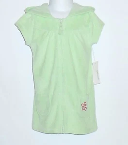 Greendog Girls Short Sleeve Hooded Terry Swmsuit Cover-Up Green XXS NWT - Picture 1 of 2