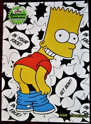 THE SIMPSONS 10th ANNIVERSARY - Card #66 -"CENSORED BART KISS MY"- INKWORKS 2000 - Image 1 of 2