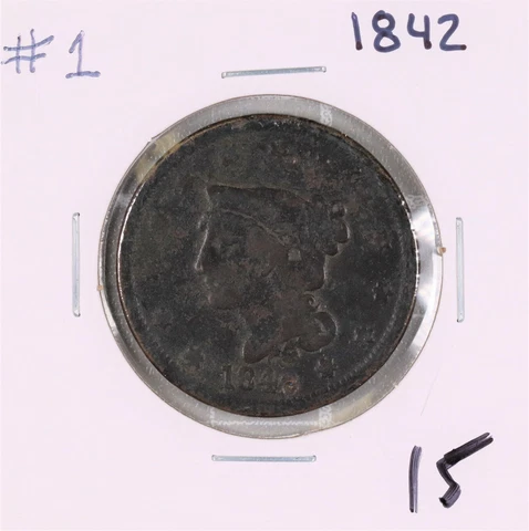 1842 Braided Hair Large Cent #1 Cover