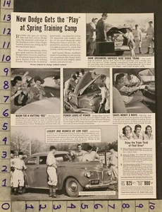 1941 AUTO DODGE LUXURY SEDAN SPORT BASEBALL DETROIT HANK GREENBURG AD SO24 - Picture 1 of 1