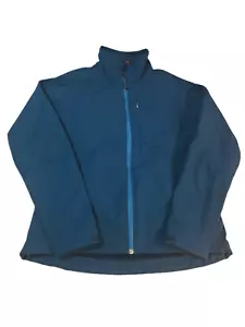 Double Diamond Womens Fleece Lined Full Zip Jacket Blue M Pockets Collared - Picture 1 of 15