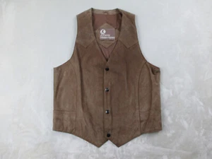 Chaleco DE COLECCIÓN JCPenney Western Apparel Mujer Mediano Marrón Tostado Cuero Damas - Imagen 1 de 8