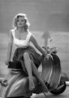 8x10 Print Angie Dickinson Sexy Leggy Portrait Posed Vespa Scooter 1962 #76967