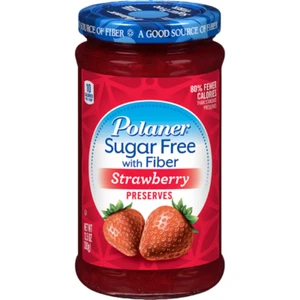 Polaner STRAWBERRY Sugar Free with Fiber Preserves 13.5 oz Jam Juice - Picture 1 of 1