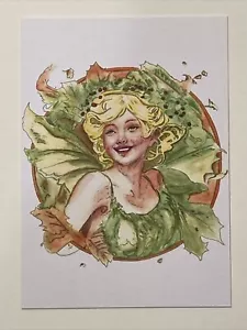 ACEO Print Fairy Forest Artist Trading Card Fantasy Watercolor Painting ATC - Picture 1 of 3