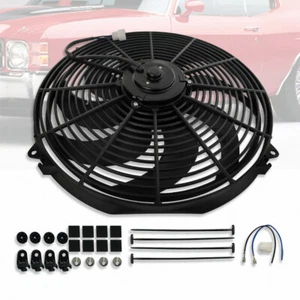Ventilador de refrigeración radiador eléctrico de hoja curva ancha de 16" 3000CFM con kit de montaje - Imagen 1 de 6
