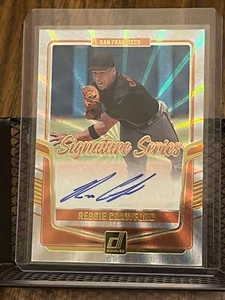 REGGIE CRAWFORD 2024 DONRUSS "SIGNATURE SERIES" AUTO GIANTS ROOKIE AUTOGRAPH RC! - Picture 1 of 2