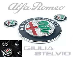 Alfa Romeo Giulia Stelvio Center Console Knob Enamel Badges Interior Tuning - Picture 1 of 13