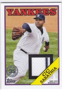 2023 Topps Series 1 1988 Topps Relic CC Sabathia NY Yankees (pinstripe) - Picture 1 of 2