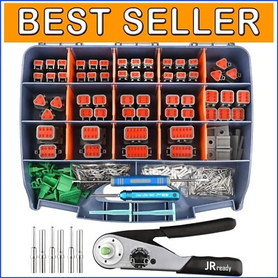 Professional-Grade Deutsch Connector Kit: 2-12 Pin, Waterproof & Crimp Tools - Image 1 of 4