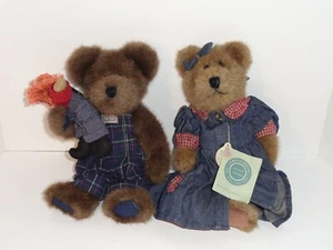 Lote 2 OSOS DE PELUCHE VINTAGE retirados de 10" Boyd's BOYDS Bears 910090 y 91001 con etiquetas - Imagen 1 de 10