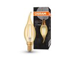 OSRAM 1906 LED 2.5W SES E14 Vintage Filament Gold Bent Tip LED Candle