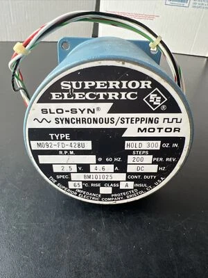 Superior Electric Slo-Syn Stepping Motor Stepper M092-FD-428U Synchronous Motor - Image 1 of 4