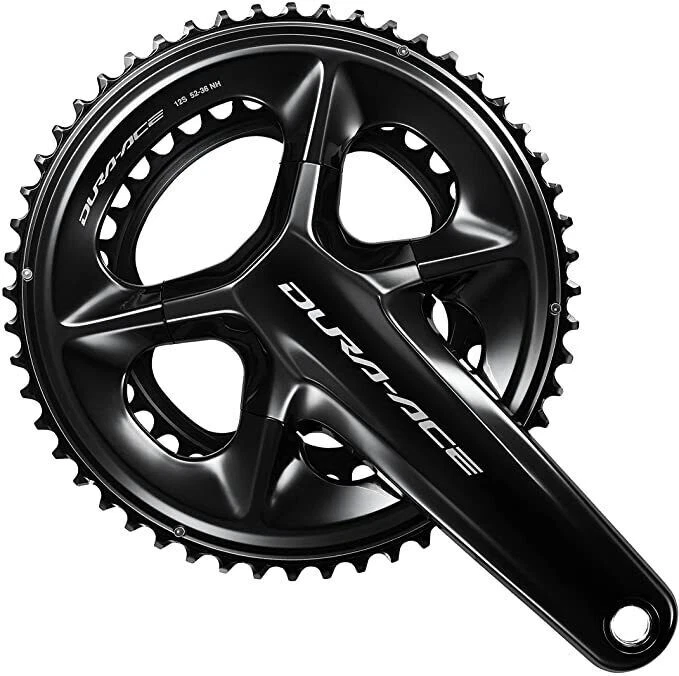Shimano Dura Ace 165mm 12G Crankset with Chainring - Black (FC-R9200)