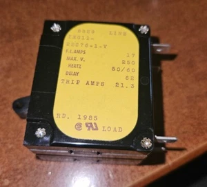 IEG11-22276-1-V Airpax 17 Amp 2 polig Schalttafeleinbau Leitungsschutzschalter 320-1548-1 250V - Bild 1 von 4