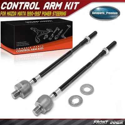 2x Front Left & Right Inner Tie Rod End for Mazda Miata 1990-1997 Power Steering - Image 1 of 4