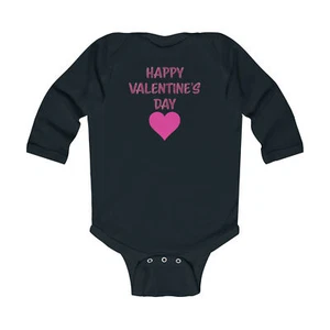 Happy Valentine's Day Pink Heart Infant Baby Bodysuit Matching Family - Picture 1 of 15