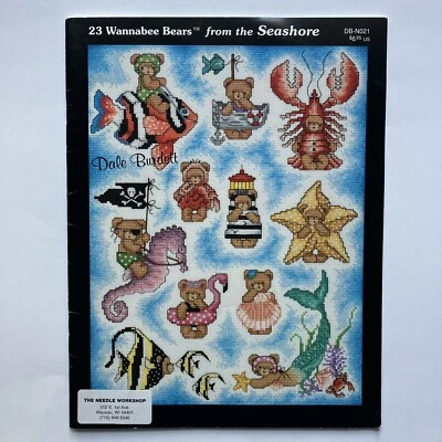 Jeanette Crews Designs 23 Wannabee Bears from the Seashore DB-N021 Cross Stitch - Image 1 of 2