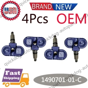 Set Of 4 TPMS Sensors OEM 1490701-01-C For Tesla Model 3, Y, S, X 2020-2024 New - Picture 1 of 5