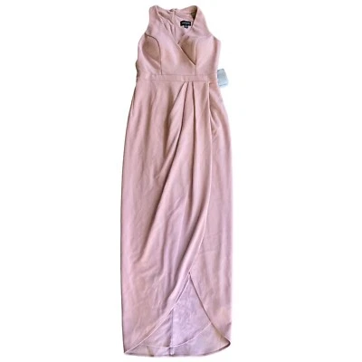 Vestido para mujer XSCAPE talla 4 dobladillo tulipán sin mangas crepé rosa nuevo con etiquetas Foto 1 de 4