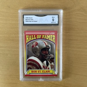1990 Score Bob St. Clair HOF #596 SF 49ers GMA 9 MINT #2620178 - Bild 1 von 2