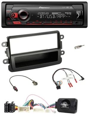 Pioneer Lenkrad USB DAB Bluetooth Autoradio für Dacia ab 2012 schwarz - Bild 1 von 4