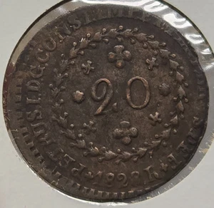 1828 Brasilien 20 Reis Münze - ~200 Jahre alt S. American *extra fein* SCHÖNHEIT! - Bild 1 von 2