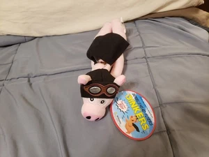Oinkers Bobblehead Flyers Sling Shot Pig Plush Pink W/Tags Flies Over 20 FT NEW! - Picture 1 of 8