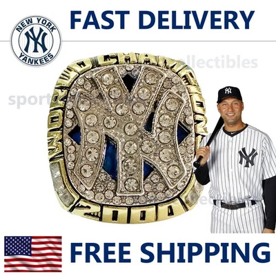 2000 NY Yankees World Series Ring - JETER #2 - Fan Gift - MLB Replica Ring - Image 1 of 4