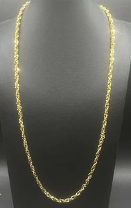 Gold Sterlingsilber MILOR Diamantschliff Singapur Seil Kette Halskette 20" Neu - Bild 1 von 7