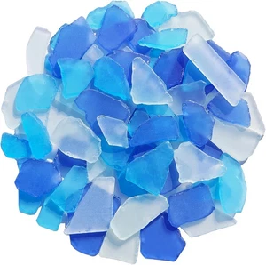 Seeglas zum Basteln - 14oz mattiertes Seeglas Kobaltblau, Aquamarin, Weiß - Bild 1 von 3