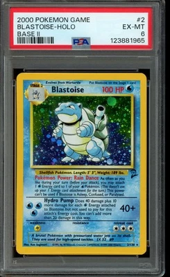 2000 Pokemon Game #2 Blastoise Holo Base II PSA 6 - Image 1 of 2