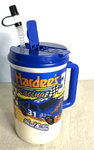Taza térmica vintage Hardees Racing Nascar #31 Ward Burton Whirley Straw 1994 EE. UU. - Imagen 1 de 7