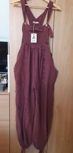 Three Bird Nest Coastal Muse Jumpsuit Plum Red Small NEW - Picture 1 of 5