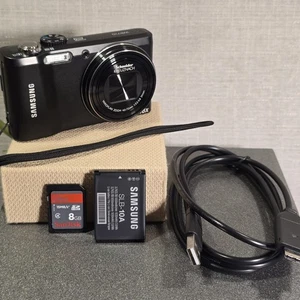 Samsung WB710 Compact Digital Camera Black + Memory Card + Charging Cable - Picture 1 of 12