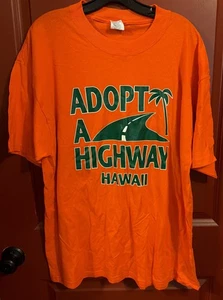 Jerzees Hawaii HDOT Shirt Adopt A Highway Orange Small T-Shirt - Bild 1 von 4