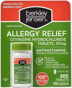 Berkley Jensen 24 horas alivio de alergias (365 unidades), 10 365 unidades (paquete de 1) - Imagen 1 de 7