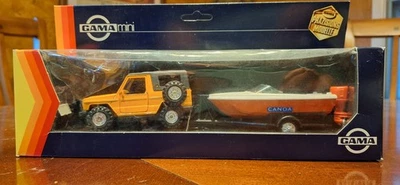 Gama (West Germany)  Mercedes Gelandewagen and speed BOAT set  RARE   &  MIB - Image 1 of 4