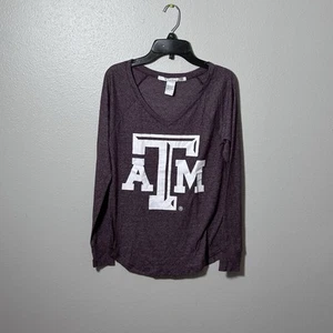 Chicka-d Women's Long Sleeve V-Neck Pullover “AGGIES” Shirt Size Small - Picture 1 of 7