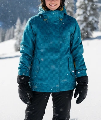 Nike 6.0 Tervist Chaqueta Con Capucha Esquí Snowboard Mujeres M Azul Costuras Completamente Grabadas Foto 1 de 4