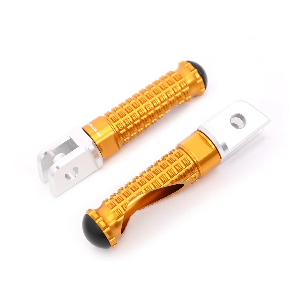 Gold Billet Front Footpegs MPRO For Ducati 848 /R/EVO 08 09 10 11 12 13 - Image 1 of 4