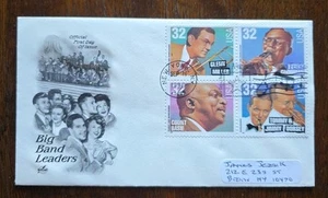 US FDC # 3096 - 3099 Big Band Leader 1996. - Picture 1 of 6