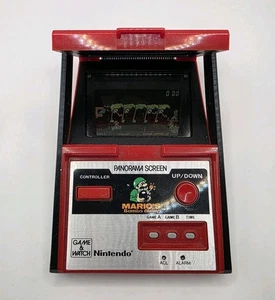 1983 Nintendo Game & Watch Panorama Mario's Bombs Away Tested Vintage - Picture 1 of 9
