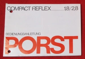 PORST COMPACT REFLEX original Bedienungsanleitung  / Anleitung, in Deutsch - Bild 1 von 2