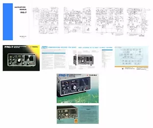 YAESU FRG-7 OPERATING MANUAL + SCHEMATIC + COLOR DOCUMENTS - 32LB PAPER - Picture 1 of 1