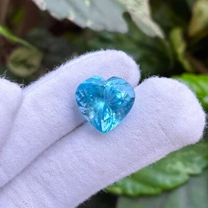Natural Blue Topaz Heart Faceted Cut 22.75 Ct. Loose Gemstone For Making Jewelry - Picture 1 of 4