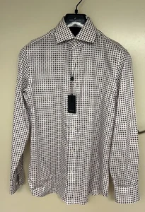 Boston Slim Fit White Long Sleeve Shirt w/Single Cuff button Size 39 RRP$99.95 - Picture 1 of 4
