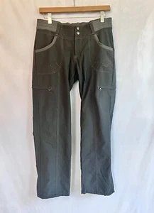 Kuhl Pants Size 8 Gray Straight Casual Outdoor Canvas Hiking Pockets Nylon EUC - Picture 1 of 5